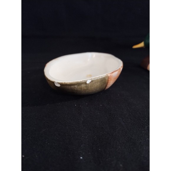 Vintage 1978 Porcelain Avon Mallard Duck Covered Trinket Dish Hand Crafted - Picture 5 of 10